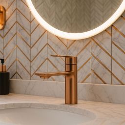 Rea Storm bateria umywalkowa stojąca miedź szczotkowana REA-B3001