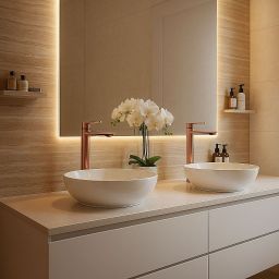 Rea Storm bateria umywalkowa stojąca wysoka miedź szczotkowana REA-B3002