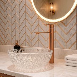 Rea Storm bateria umywalkowa stojąca wysoka miedź szczotkowana REA-B3002