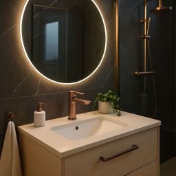 Rea Argus bateria umywalkowa stojąca miedź szczotkowana REA-B3005