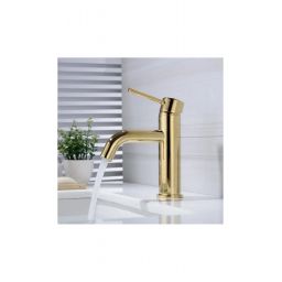 Rea Lungo bateria umywalkowa stojąca złota REA-B4520