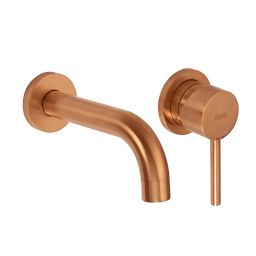 Rea Lungo bateria umywalkowa podtynkowa miedź szczotkowana REA-B4601