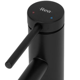 Rea Foss bateria umywalkowa stojąca czarny mat REA-B5317