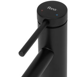 Rea Foss bateria umywalkowa stojąca wysoka czarny mat REA-B5320