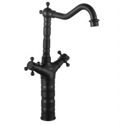 Rea Rustico bateria umywalkowa stojąca czarny przecierany REA-B5520