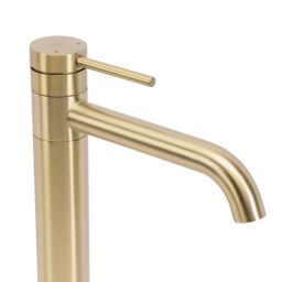 Rea Lungis bateria umywalkowa stojąca wysoka złoto szczotkowane REA-B6101