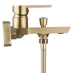 Rea Argus bateria wannowo-prysznicowa ścienna złota REA-B6414