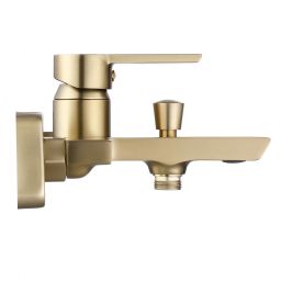 Rea Argus bateria wannowo-prysznicowa ścienna złota REA-B6414