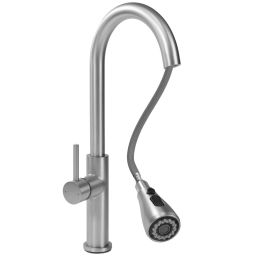 Rea Nest bateria kuchenna stojąca z wyciąganą wylewką nikiel szczotkowany REA-B6601