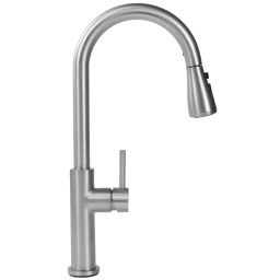 Rea Nest bateria kuchenna stojąca z wyciąganą wylewką nikiel szczotkowany REA-B6601