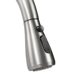 Rea Nest bateria kuchenna stojąca z wyciąganą wylewką nikiel szczotkowany REA-B6601