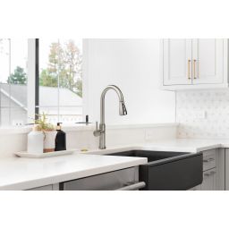 Rea Nest bateria kuchenna stojąca z wyciąganą wylewką nikiel szczotkowany REA-B6601