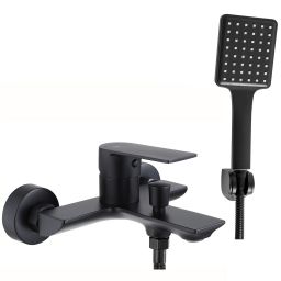 Rea Urban bateria wannowo-prysznicowa ścienna czarna REA-B9910