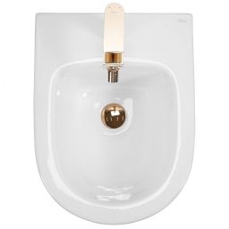 Rea Carlo Mini bidet wiszący biały/złoty REA-C6990
