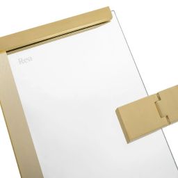 Rea Hugo drzwi prysznicowe 80 cm uchylne złoty szczotkowany/szkło przezroczyste REA-K8410