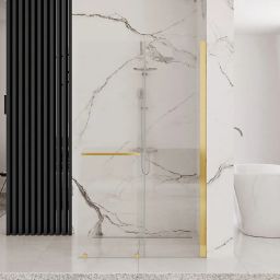 Rea Cortis Gold ścianka prysznicowa 120 cm Walk-In złoty/szkło przezroczyste REA-K8485
