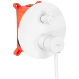 Rea Lungo zestaw wannowo-prysznicowy podtynkowy biały REA-B6440