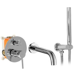 Rea Lungo zestaw wannowo-prysznicowy podtynkowy chrom REA-B6990