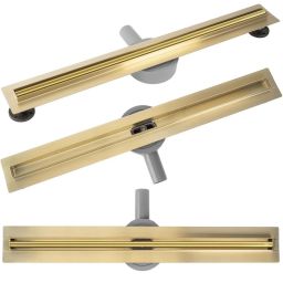 Rea Neox Slim Pro odpływ liniowy 90 cm złoty REA-G5805