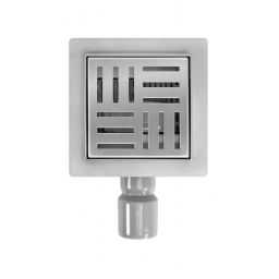 Rea Cross odpływ punktowy 12 cm stal REA-G6200