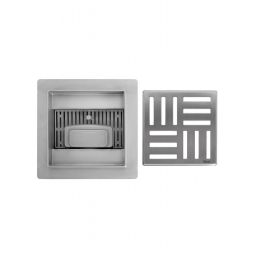 Rea Cross odpływ punktowy 12 cm stal REA-G6200