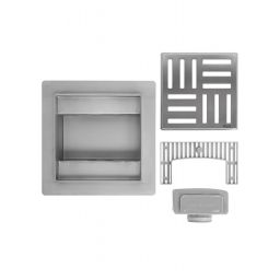 Rea Cross odpływ punktowy 12 cm stal REA-G6200