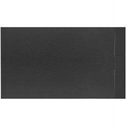 Rea Bazalt brodzik prostokątny 120x80 cm czarny REA-K3305