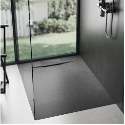 Rea Bazalt brodzik kwadratowy 90x90 cm czarny REA-K3307