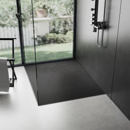 Rea Magnum brodzik kwadratowy 90x90 cm czarny REA-K3910
