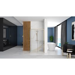 Rea Solar Gold kabina prysznicowa 100x80 cm prostokątna złoty aluminiowy/szkło przezroczyste REA-K4901