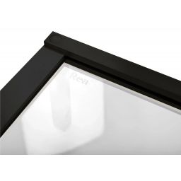Rea Hugo drzwi prysznicowe 80 cm uchylne czarny mat/szkło przezroczyste REA-K6603