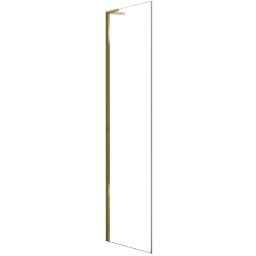 Rea Hugo ścianka prysznicowa 90 cm złoty szczotkowany/szkło przezroczyste REA-K6613