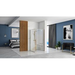 Rea Fargo kabina prysznicowa 120x90 cm prostokątna złoty połysk/szkło przezroczyste REA-K6614
