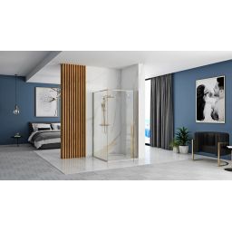 Rea Fargo kabina prysznicowa 120x90 cm prostokątna złoty połysk/szkło przezroczyste REA-K6614