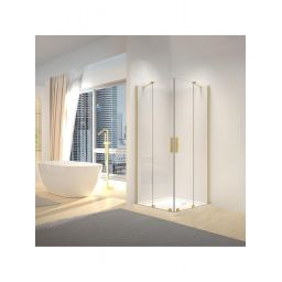 Rea Montana kabina prysznicowa 100x80 cm prostokątna złoty mat/szkło przezroczyste REA-K6635