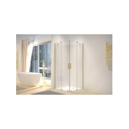 Rea Montana kabina prysznicowa 90x90 cm kwadratowa złoty mat/szkło przezroczyste REA-K6636