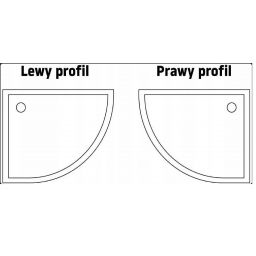 Rea Look brodzik 100x80 cm półokrągły lewy biały REA-K7909