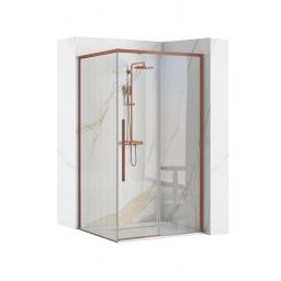Rea Solar Brush Copper kabina prysznicowa 90x90 cm kwadratowa miedź szczotkowana/szkło przezroczyste REA-K9512