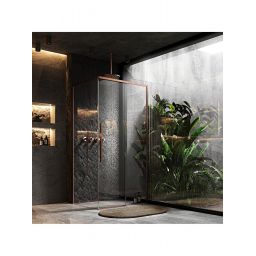 Rea Solar Brush Copper kabina prysznicowa 90x90 cm kwadratowa miedź szczotkowana/szkło przezroczyste REA-K9512