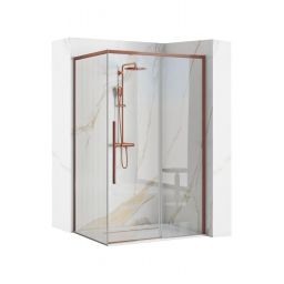 Rea Solar kabina prysznicowa 120x90 cm prostokątna miedź szczotkowana/szkło przezroczyste REA-K9514