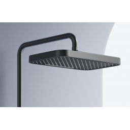 Rea Bari zestaw prysznicowy ścienny z deszczownicą tytan REA-P0890