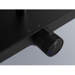 Rea Bari zestaw prysznicowy ścienny z deszczownicą czarny mat REA-P0891