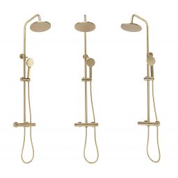 Rea Parot zestaw prysznicowy ścienny termostatyczny złoty REA-P2323