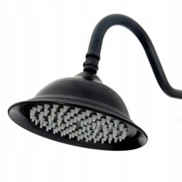 Rea Retro Old Black zestaw wannowo-prysznicowy ścienny z deszczownicą czarny REA-P2366