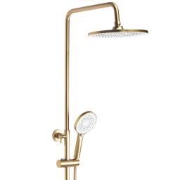 Rea Avalon zestaw wannowo-prysznicowy ścienny z deszczownicą złoty szczotkowany REA-P2400