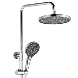 Rea Rebel zestaw prysznicowy ścienny z deszczownicą chrom REA-P2415
