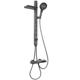 Rea Karl zestaw łazienkowy ścienny termostatyczny tytan REA-P4880