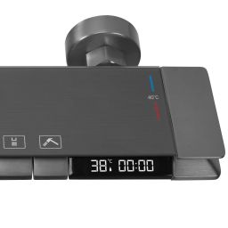 Rea Karl zestaw łazienkowy ścienny termostatyczny tytan REA-P4880