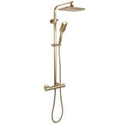 Rea Tom zestaw prysznicowy ścienny z deszczownicą złoty REA-P5004