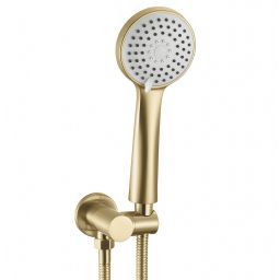 Rea Ontario zestaw prysznicowy podtynkowy z deszczownicą złoty szczotkowany REA-P5502